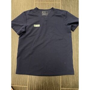 Figs Scrub Top Men Size Medium Leon Pocket Navy Healthcare